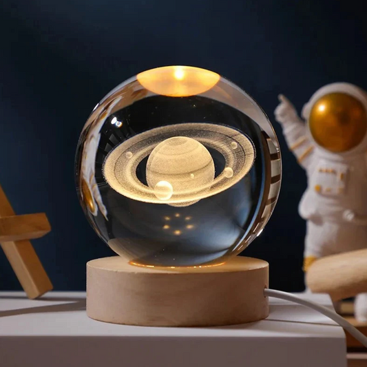 Lampara Esfera Cristal Saturno® 🌌