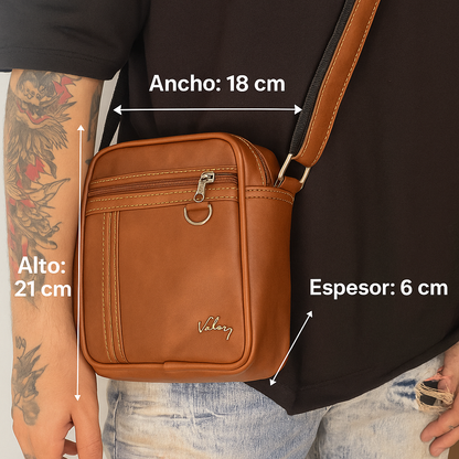 Combo Carriel + Billetera en Cuero 100% |Vélez, Precio Especial por Tiempo Limitado