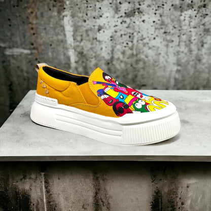 Mocasin Confort 100% Cuero/ Tennis Graffiti